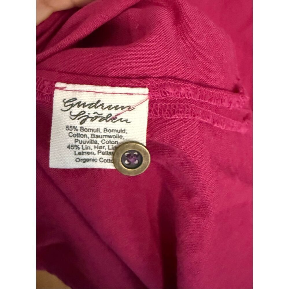 Gudrun Sjoden Linen Blend Button Front Utility Dress Women’s Size Medium - Picture 4 of 6